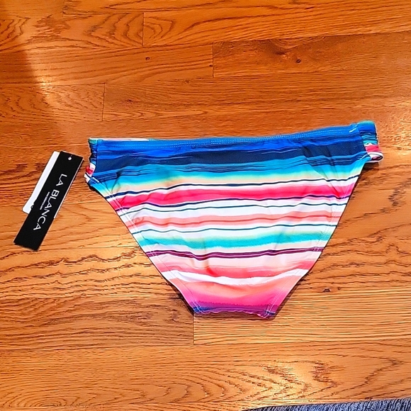 NWT La Blanca Shirred Bikini Bottom Size 4 - Picture 2 of 3